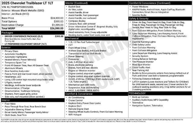 2025 Chevrolet TrailBlazer FWD LT