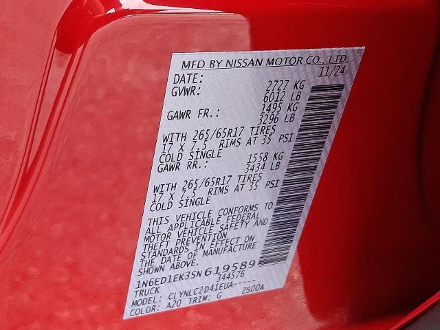 2025 Nissan Frontier Crew Cab SV 4x4