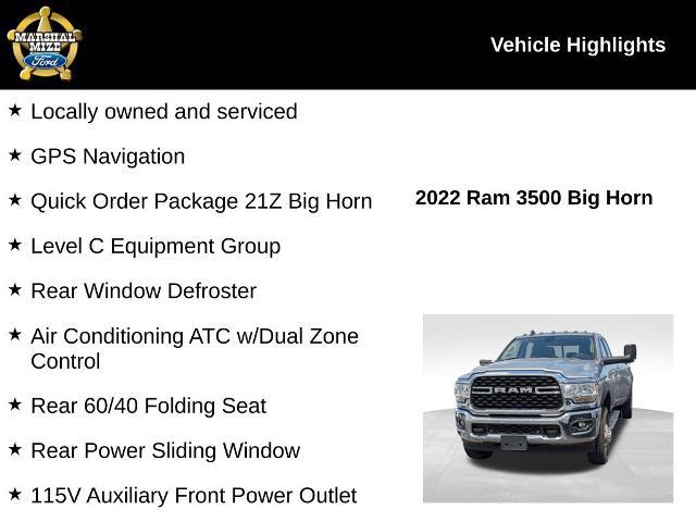 2022 Ram 3500 Big Horn Crew Cab 4x4 8' Box