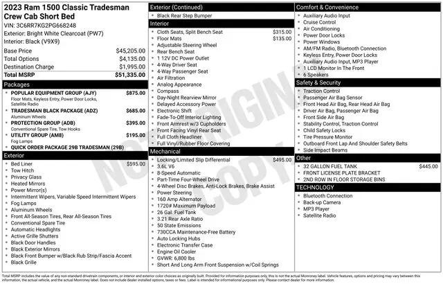 2023 Ram 1500 Classic Tradesman Crew Cab 4x4 5'7" Box