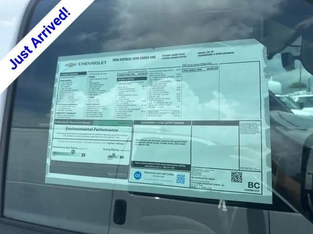 2026 Chevrolet Express Cargo Van 2500 Regular Wheelbase, WT, RWD