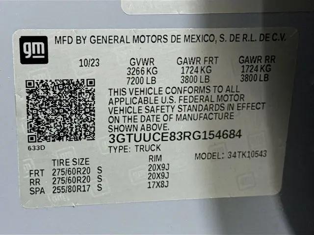 2024 GMC Sierra 1500 4WD Crew Cab Short Box Elevation with 3SB