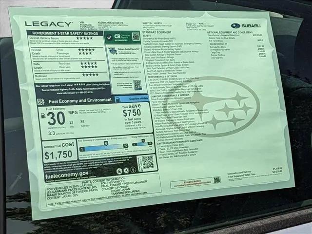 2025 Subaru Legacy Limited
