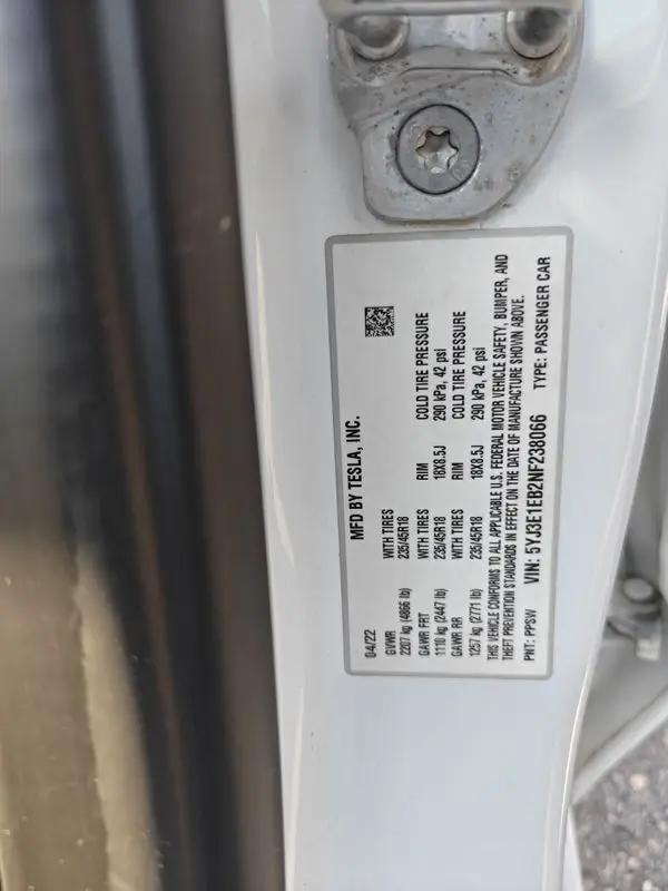 2022 Tesla Model 3 Long Range Dual Motor All-Wheel Drive