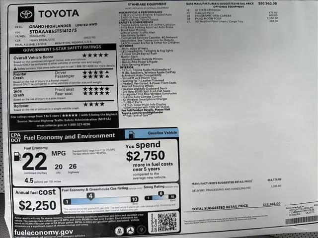 2026 Toyota Grand Highlander Limited