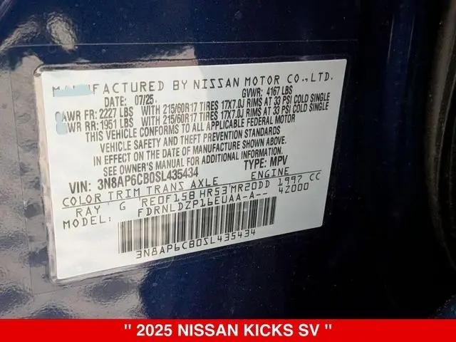 2025 Nissan Kicks SV Intelligent AWD