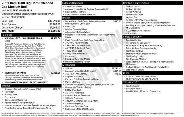 2021 Ram 1500 Big Horn Quad Cab 4x4 6'4" Box