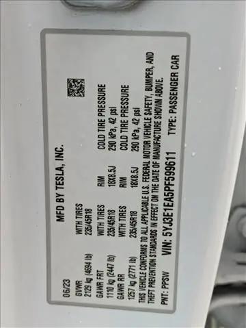 2023 Tesla Model 3 Rear-Wheel Drive