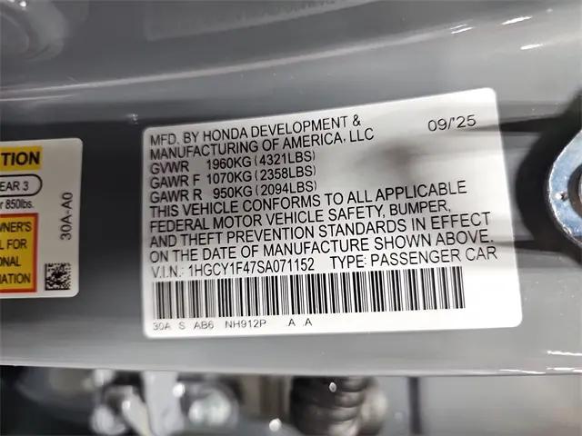 2025 Honda Accord Sedan SE