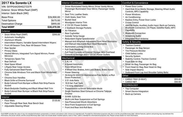 2017 Kia Sorento 2.4L LX