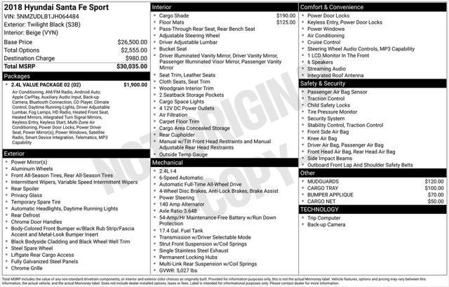 2018 Hyundai Santa Fe Sport 2.4L