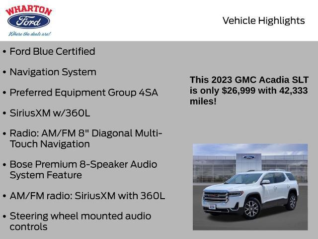 2023 GMC Acadia FWD SLT