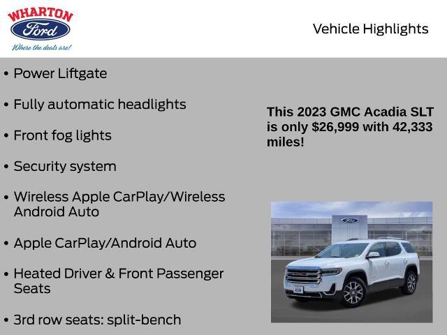2023 GMC Acadia FWD SLT