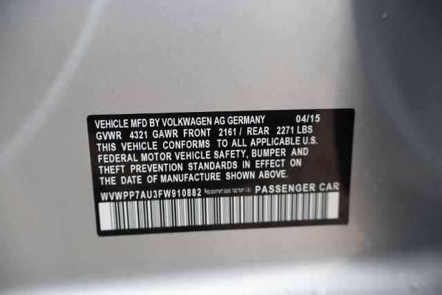 2015 Volkswagen e-Golf SEL Premium