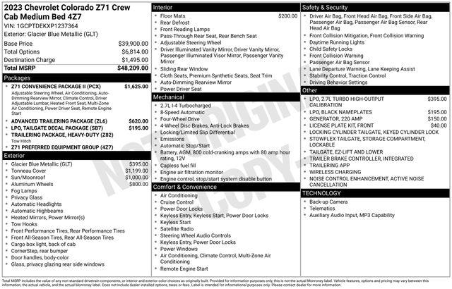 2023 Chevrolet Colorado 4WD Crew Cab Short Box Z71