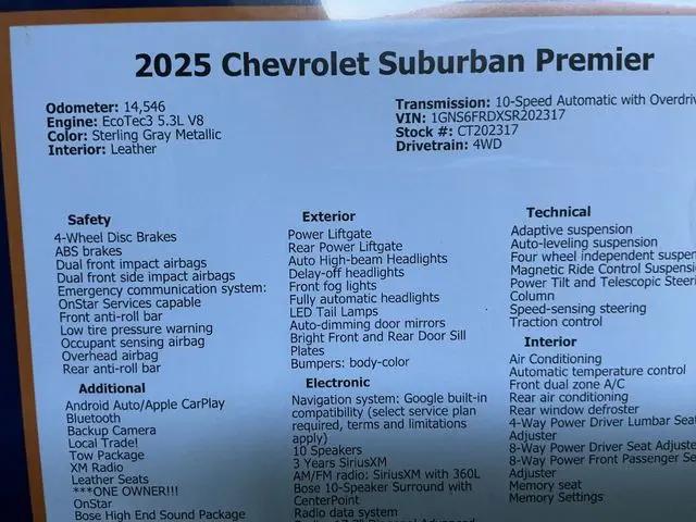 2025 Chevrolet Suburban 4WD Premier