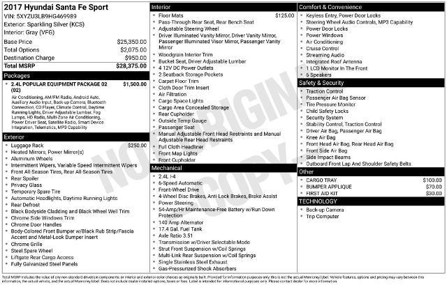 2017 Hyundai Santa Fe Sport 2.4L