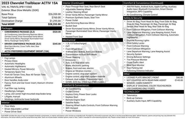 2023 Chevrolet TrailBlazer FWD ACTIV