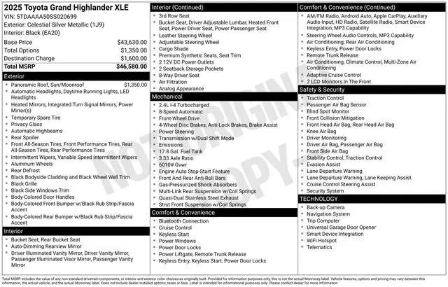 2025 Toyota Grand Highlander XLE