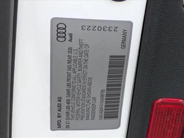 2021 Audi A4 Premium 40 TFSI quattro S tronic
