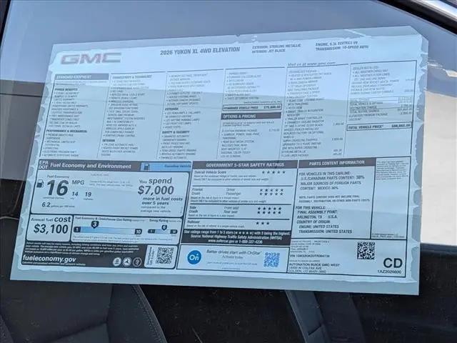 2026 GMC Yukon XL 4WD Elevation