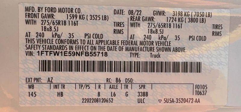 2022 Ford F-150 Lariat