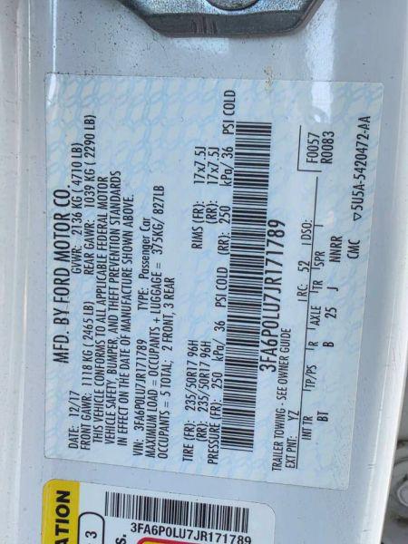 2018 Ford Fusion Hybrid SE