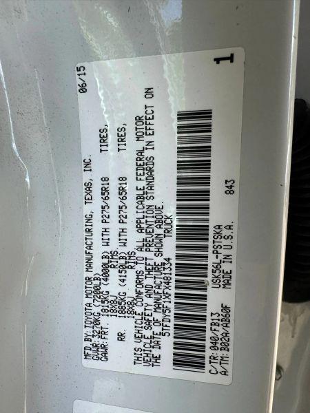 2015 Toyota Tundra SR5 5.7L V8