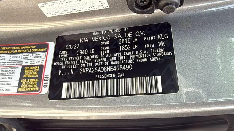 2022 Kia Rio 5 door S