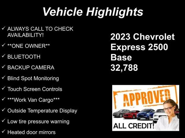 2023 Chevrolet Express Cargo Van RWD 2500 Regular Wheelbase WT