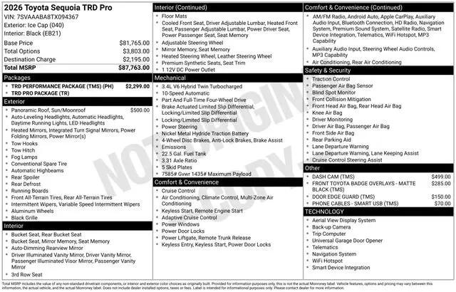 2026 Toyota Sequoia TRD Pro