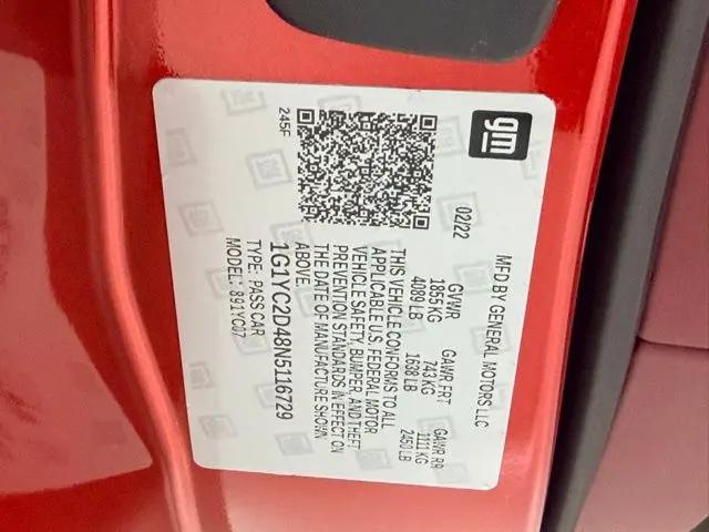 2022 Chevrolet Corvette Stingray RWD Coupe 3LT
