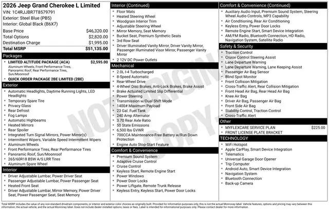 2026 Jeep Grand Cherokee L Limited 4x2