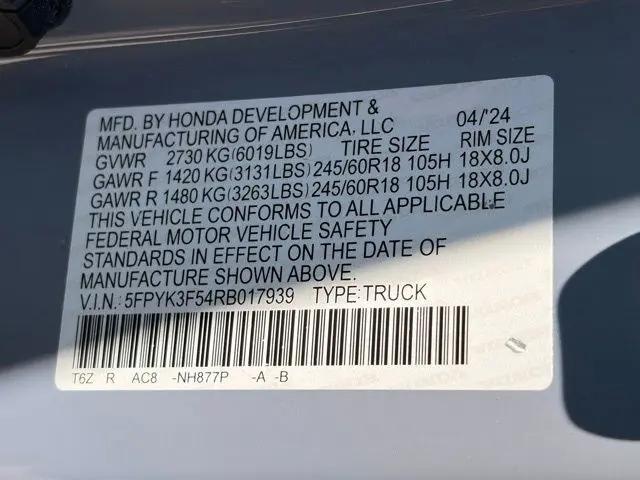 2024 Honda Ridgeline RTL
