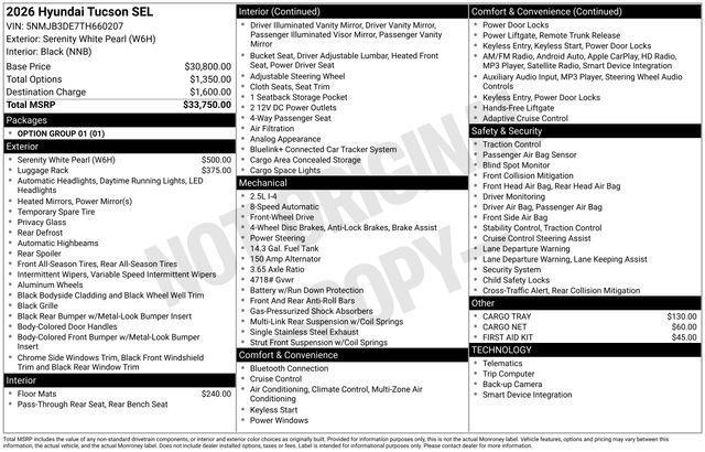 2026 Hyundai Tucson SEL