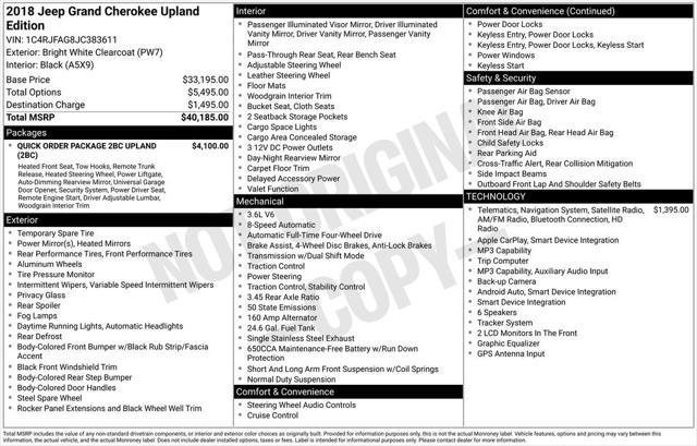 2018 Jeep Grand Cherokee Upland 4x4