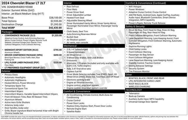 2024 Chevrolet Blazer AWD 2LT for sale in Marshfield, WI