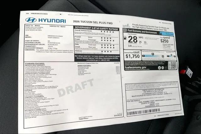 2026 Hyundai Tucson SEL Plus
