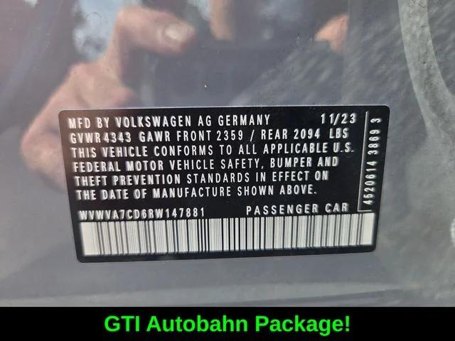 2024 Volkswagen Golf GTI 2.0T Autobahn