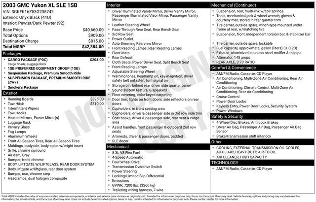 2003 GMC Yukon XL SLE