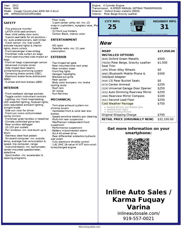 2012 MINI Countryman S All4 S ALL4