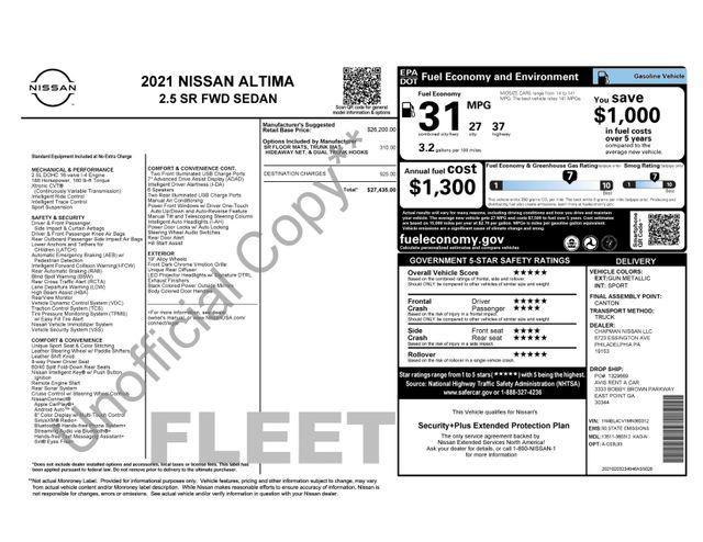2021 Nissan Altima SR FWD