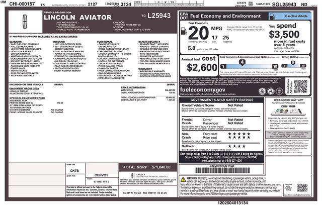 2025 Lincoln Aviator Reserve