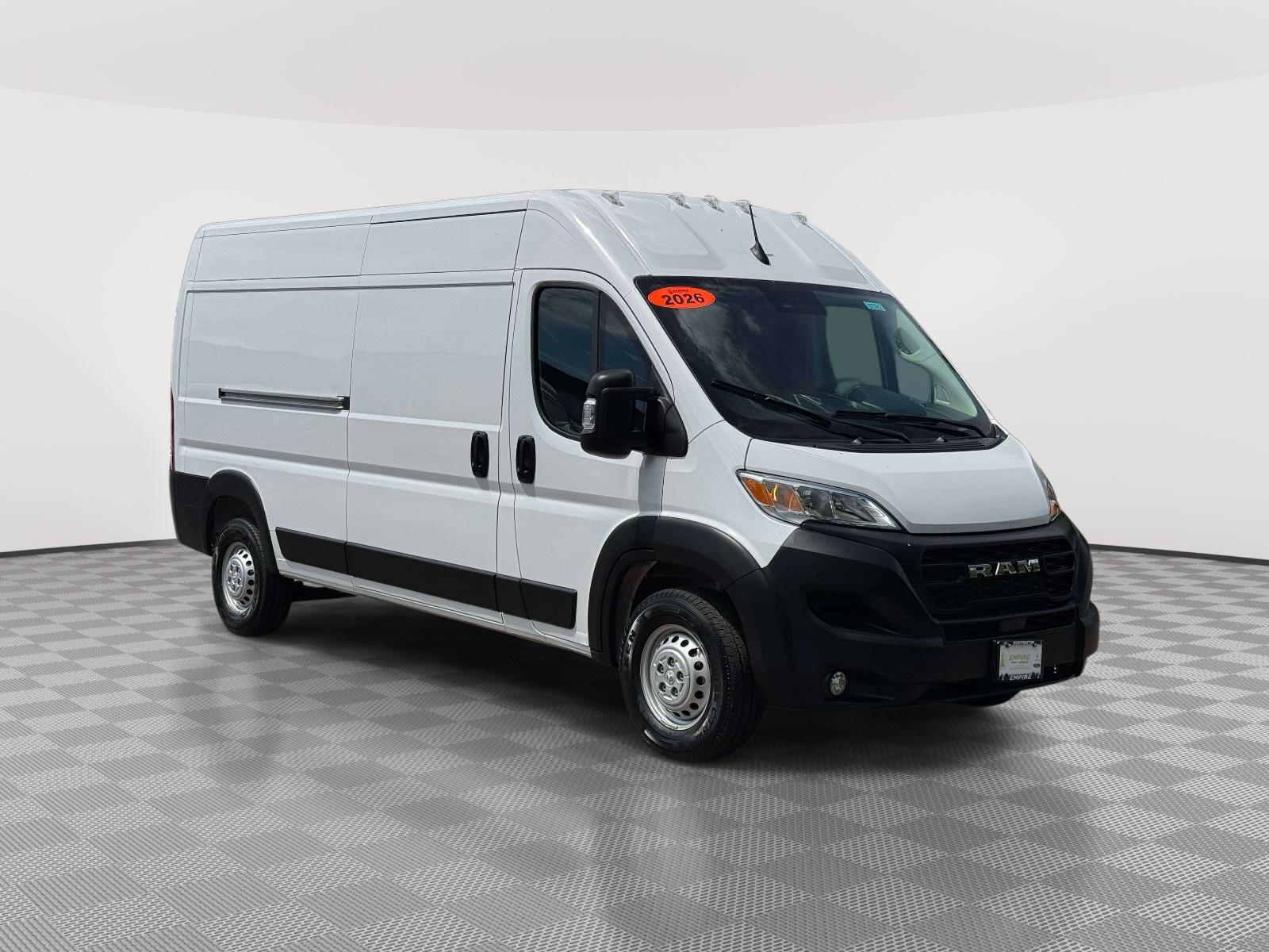 Bright White Clearcoat 2026 RAM ProMaster 2500 Tradesman 159 High Roof Cargo Van FWD Van Front-Wheel Drive Automatic