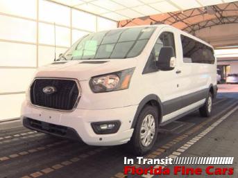 OXFORD WHITE 2024 Ford Transit Passenger 350 XLT Low Roof LB RWD Van Rear-Wheel Drive Automatic