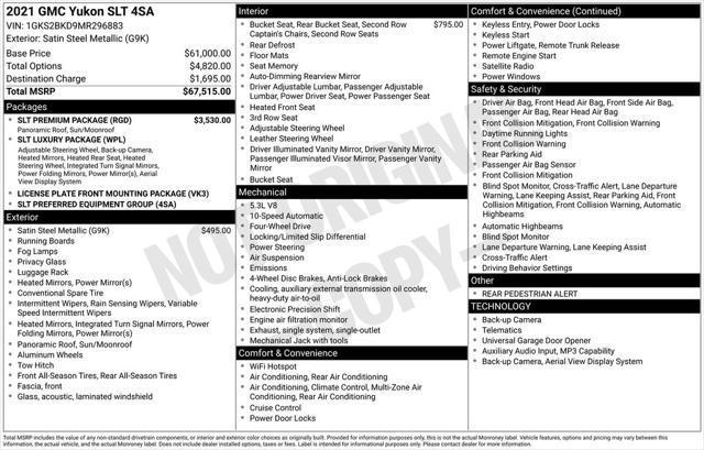2021 GMC Yukon 4WD SLT
