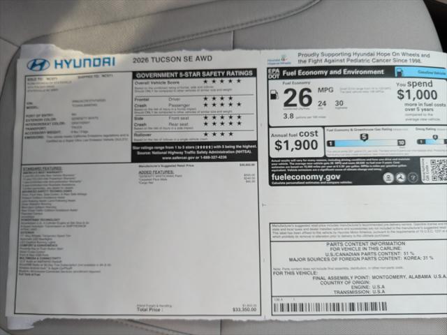 2026 Hyundai Tucson SE
