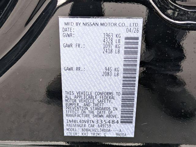 2026 Nissan Altima SV FWD
