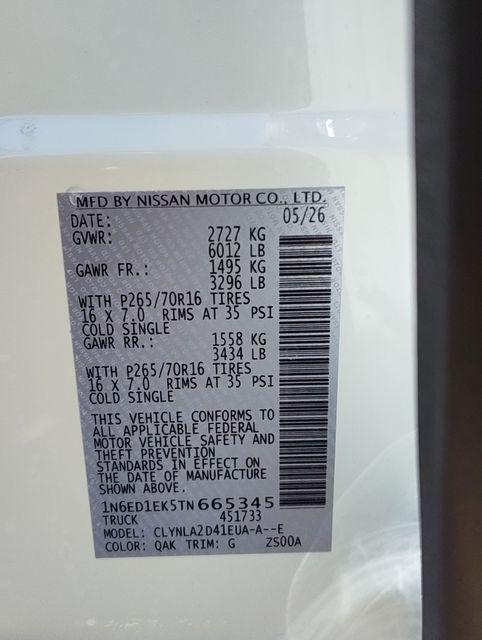 2026 Nissan Frontier Crew Cab S 4x4