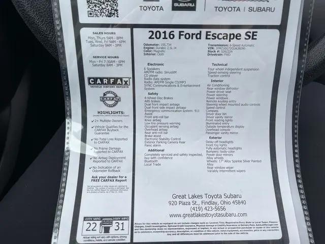 2016 Ford Escape SE